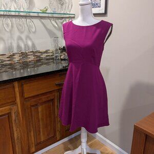 Stunning Tahari ASL Magenta Pink Fit & Flare Skater Dress 4 Cocktail Dress
